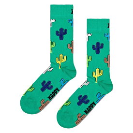 セール！20％OFF Happy Socks ハッピーソックス Cactus ( カクタス ) サボテン クルー丈 ソックス 靴下 ユニセックス メンズ ＆ レディス プレゼント 無料ラッピング ギフト 10240005