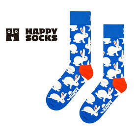 Happy Socks ハッピーソックス RABBIT（ ラビット ）クルー丈 ソックス 靴下 ユニセックス メンズ ＆ レディース プレゼント 無料ラッピング ギフト 10240016