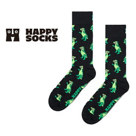Happy Socks ハッピーソックス Inflatable Dino ( インフレータブル ディノ ) 恐竜 クルー丈 ソックス 靴下 ユニセックス メンズ ＆ レディース プレゼント 無料ラッピング ギフト 10240059