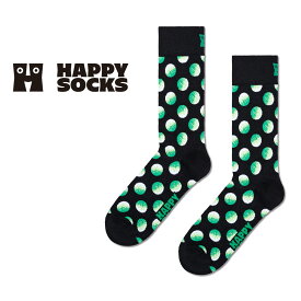 セール！20％OFF Happy Socks ハッピーソックス Faded Big Dot ( フェード ビック ドット ) クルー丈 ソックス 靴下 ユニセックス メンズ ＆ レディス プレゼント 無料ラッピング ギフト 10240085