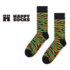 セール！20％OFF Happy Socks ハッピーソックス Tiger Dot ( タイガードット ) オレンジ クルー丈 ソックス 靴下 ユニセックス メンズ ＆ レディス プレゼント 無料ラッピング ギフト 10240089