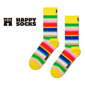 Happy Socks ハッピーソックス Gradient Stripe ( グラデーション ストライプ ) クルー丈 ソックス 靴下 ユニセックス メンズ ＆ レディス プレゼント 無料ラッピング ギフト 10240093