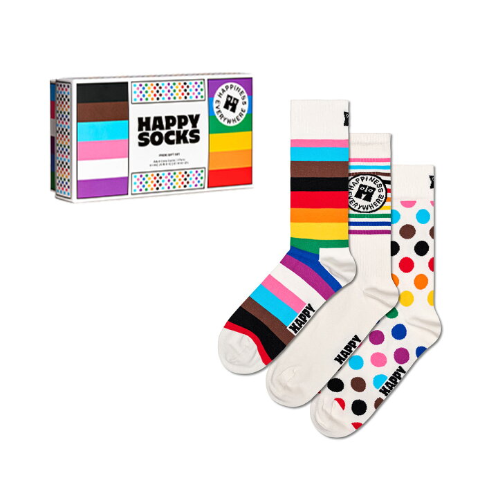 楽天市場】【3足セット】Happy Socks ハッピーソックス Pride 