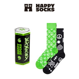 セール！30％OFF 【2足セット】Happy Socks ハッピーソックス Energy Drink ( エナジードリンク ) 3Pack Gift Set GIFT BOX クルー丈 ソックス 靴下 ユニセックス メンズ ＆ レディース プレゼント 無料ラッピング ギフト 10243002