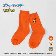 ポケモン ピカチュウ ワンポイント 刺しゅう リブ クルー丈 ソックス キッズ 靴下 プレゼント ギフト 041…