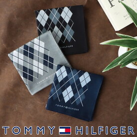 【メール便全国220円】 TOMMY HILFIGER｜トミーヒルフィガー 公式ショップ 正規ライセンス商品 綿100％ ハンカチ アーガイル柄 【入学祝 就職祝】 トミー ブランド 無料ラッピング 男性 メンズ プレゼント 無料ラッピング 贈答 ギフト 02582162