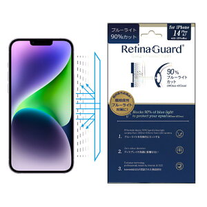 yNA^CvzRetinaGuard iPhone 14Plus/13Pro Max u[Cg 90% Jbg یtB ۓ tیtB یV[ ACtH 14 13@v@}bNX@LYh~ u[CgJbg 