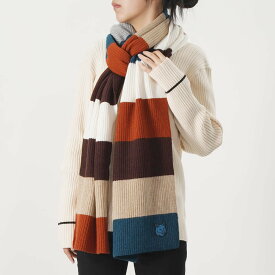 MAISON KITSUNE メゾンキツネ マフラー ストール LW06207KT1093 レディース マルチボーダー PREPPY STRIPED SCARF ウールブレンド カシミア混