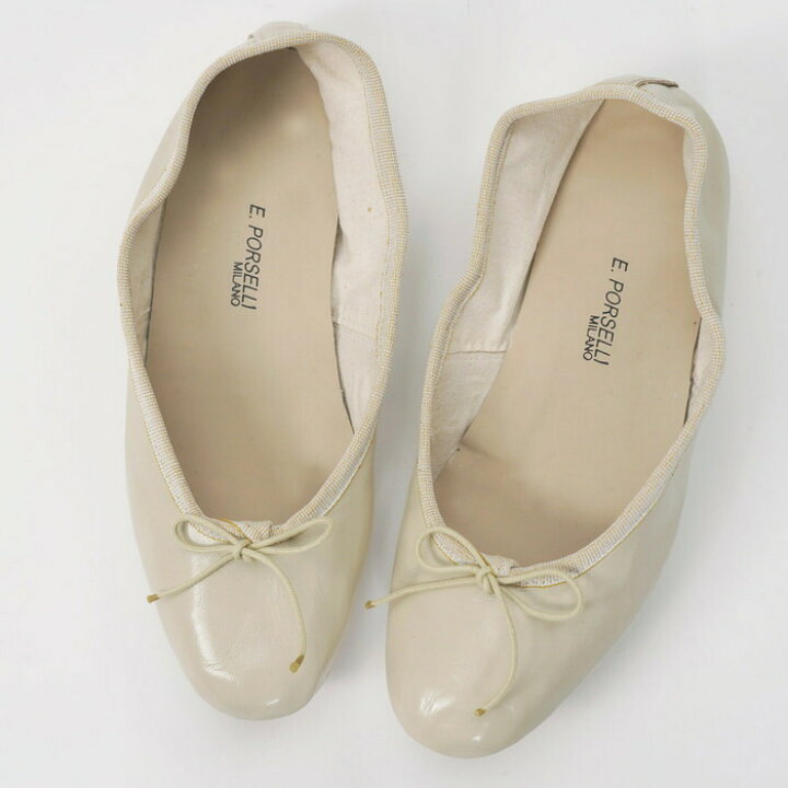 楽天市場】PORSELLI ポルセリ バレエシューズ BALLERINE PELLE 30/bone 