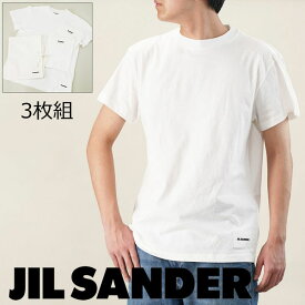 [予告★全品10倍ポイント 要エントリー 4/24 20時～]JIL SANDER ジルサンダー プラス 3枚組半袖Tシャツ J47GC0001 100/ホワイト メンズ カットソー 3枚セット