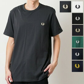 FRED PERRY フレッドペリー 半袖Tシャツ M3519 メンズ クルーネック カットソー RINGER T-SHIRT リンガーTシャツ ワンポイント 刺繍 定番