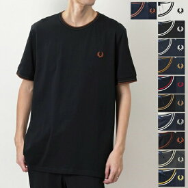 FRED PERRY フレッドペリー 半袖Tシャツ M1588 メンズ カットソー クルーネック TWIN TIPPED T-SHIRT 大人 彼氏