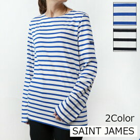 【全品10倍ポイント 要エントリー 4/24 20時～】SAINTJAMES セントジェームス 長袖Tシャツ 9858 MINQUIERS MODERNE レディース マンキエモダン バスク シャツ ボートネック