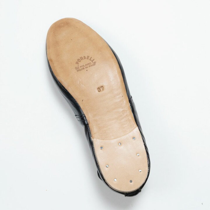 楽天市場】PORSELLI ポルセリ バレエシューズ BALLERINE PELLE nero 