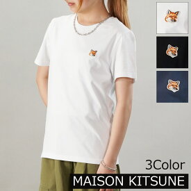 [5倍ポイント対象商品]MAISON KITSUNE メゾンキツネ 半袖Tシャツ LW00105KJ0008 レディース FOX HEAD PATCH フォックスヘッド カットソー[po_five]