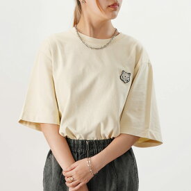 [5倍ポイント対象商品]MAISON KITSUNE メゾンキツネ 半袖Tシャツ LM00107KJ0119 レディース BOLD FOX HEAD PATCH ボールド フォックスヘッド[po_five]