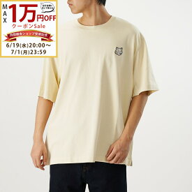 MAISON KITSUNE メゾンキツネ 半袖Tシャツ LM00107KJ0119 メンズ BOLD FOX HEAD PATCH OVERSIZE ボールド フォックスヘッドパッチ