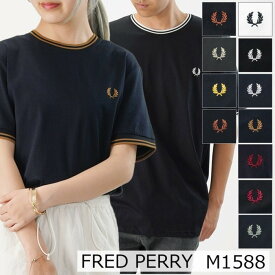 FRED PERRY フレッドペリー 半袖Tシャツ M1588 レディース カットソー クルーネック TWIN TIPPED T-SHIRT 大人