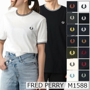 �y300�~OFF�N�[�|���ΏہzFRED PERRY �t���b�h�y���[ ����T�V���c M1588 M1588V ���f�B�[�X �J�b�g�\�[ �N���[�l�b�N TWIN TIPPED T-SHIRT ��l[po_thir]