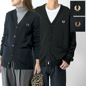 【在庫処分！決算SALE】FRED PERRY フレッドペリー カーディガン CLASSIC CARDIGAN K9551 メンズ ニット Vネック 長袖 ロゴ刺繍 メリノウール