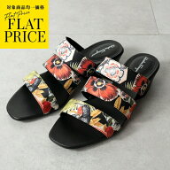 【FLAT PRICE】FERRAGAMO フェラガモ ミュールサンダル MAYA 0736621 NERO レディース 花柄 フローラル[p…