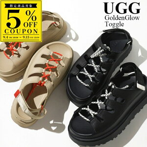 �y9/4 20���`�N�[�|���ōX��5%OFF�zUGG �A�O �T���_�� GoldenGlow Toggle 1179370 �S�[���f���O���E �g�O�� ���f�B�[�X �q�[���X�g���b�v ���� �v���b�g�t�H�[��