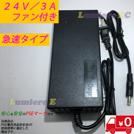 当日出荷可能　急速タイプ 充電アダプター 24V仕様 29.4V 3A フル電動自転車用充電器 電動機付き自転車 アクセル付き 電動自転車 バッテリー キックボード ひねちゃ バッテリー充電器 電動 モペット 24v 充電器 フル電動自転車 ペダル 付き 原動機付自転車 [GL-294D-30F]