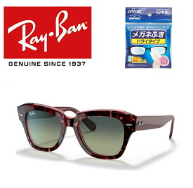 Ray-Ban レイバン RAYBAN れいばん サングラス STATE STREET ステートストリート RB2186 1323BH 52サイズ メンズ レディース ユニセックス おしゃれ ドライブ 運転 ドライタイプメガネ拭き付属