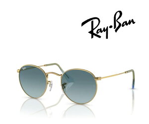 Ray-Ban �T���O���X ���C�o�� �ꂢ�΂� ROUND METAL ���E���h���^�� �ۃ��K�l RB3447 001/3M 50�T�C�Y �t���[���J���[ �S�[���h �����Y�J���[ �u���[ �����Y ���f�B�[�X ���j�Z�b�N�X �u�������K���i�v