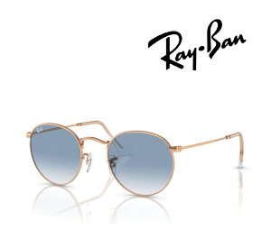 Ray-Ban �T���O���X ���C�o�� �ꂢ�΂� ROUND METAL ���E���h���^�� �ۃ��K�l RB3447 92023F 50�T�C�Y �t���[���J���[ ���[�Y �S�[���h �����Y�J���[ �u���[ �O���f�B�G���g �u�������K���i�v�u�ۏؕt