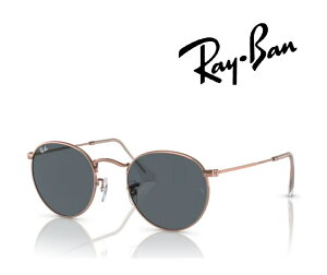 Ray-Ban �T���O���X ���C�o�� �ꂢ�΂� ROUND METAL ���E���h���^�� �ۃ��K�l RB3447 9202R5 50�T�C�Y �t���[���J���[ ���[�Y �S�[���h �����Y�J���[ �u���[ �u�������K���i�v�u�ۏؕt���v [�~�j�h���C