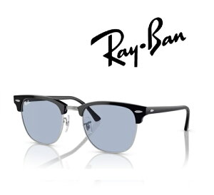 ���C�o�� �ꂢ�΂� �T���O���X Ray-Ban CLUBMASTER / �N���u�}�X�^�[ RB3016 135464 51�T�C�Y �t���[���J���[ �u���b�N/�V���o�[�@�����Y�J���[ ���C�g �u���[ �O���[ �u�������K���i�v�u�ۏؕt���v [
