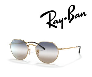 Ray-Ban �T���O���X ���C�o�� �ꂢ�΂� JACK / �W���b�N�V���[�Y RB3565 001/GD 53�T�C�Y �t���[���J���[ �A���X�^ �S�[���h�@�����Y�J���[ �N���A �O���f�B�G���g �u���[ �u�������K���i�v�u�ۏؕt