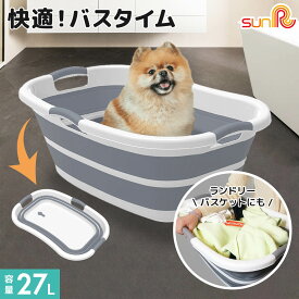 ペット バスタブ 折りたたみ式 ペットバスタブ ランドリー たらい ペット用バスタブ 折り畳み 折りたたみ バスケット 猫 犬 軽量 丈夫 ペット キャリー ねこ ネコ アウトドア 釣り コンパクト収納 水抜き栓 洗濯 折り畳みバケツ 排水 足湯 軽量 送料無料 UP-045