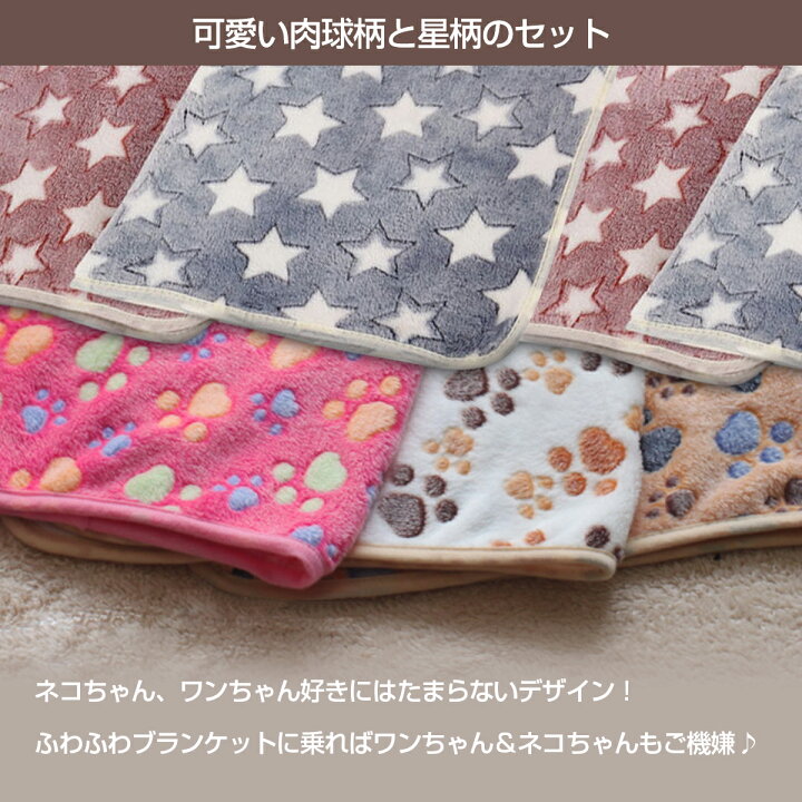 楽天市場】在庫限りペット ブランケット お得 6枚 セット 40×60cm 肉球 