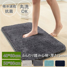 バスマット 洗える 速乾 吸水性 40cm×60cm 50cm×80cm 40 60 50 80 おすすめ おしゃれ オシャレ かわいい お風呂マット 北欧 足ふきマット ふわふわ さらさら 柔らかい 滑り止め キッチンマット 玄関マット 室内 フロアマット お風呂 滑り防止 洗濯機 丸洗い 大判 UT-810