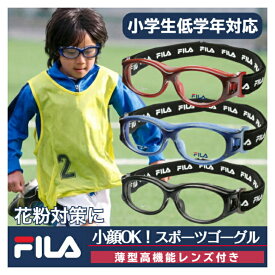 花粉 症 メガネ ゴーグル 子供 用 スポーツ スポーツゴーグル 子供用 小学生低学年 小顔設計 度付き対応 花粉対策 花粉症対策 アイガード メガネ レンズ付き 遠視 FILA 正規品 低学年向け 軽量 ズレにくい 顔にフィット 安心設計 sf4806j