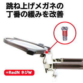 跳ね上げ式 眼鏡 メガネ 跳ね上げ蝶番 対応 跳ね上げメガネ 緩み止めネジセット（2本入）＋ 簡易ドライバー付 跳ね上げ蝶番のガタつき 緩みを改善する 交換用補修部品 緩み対策 緩み防止 跳ね上げ眼鏡の緩み防止 跳ね上げメガネのネジが緩む問題 解決方法