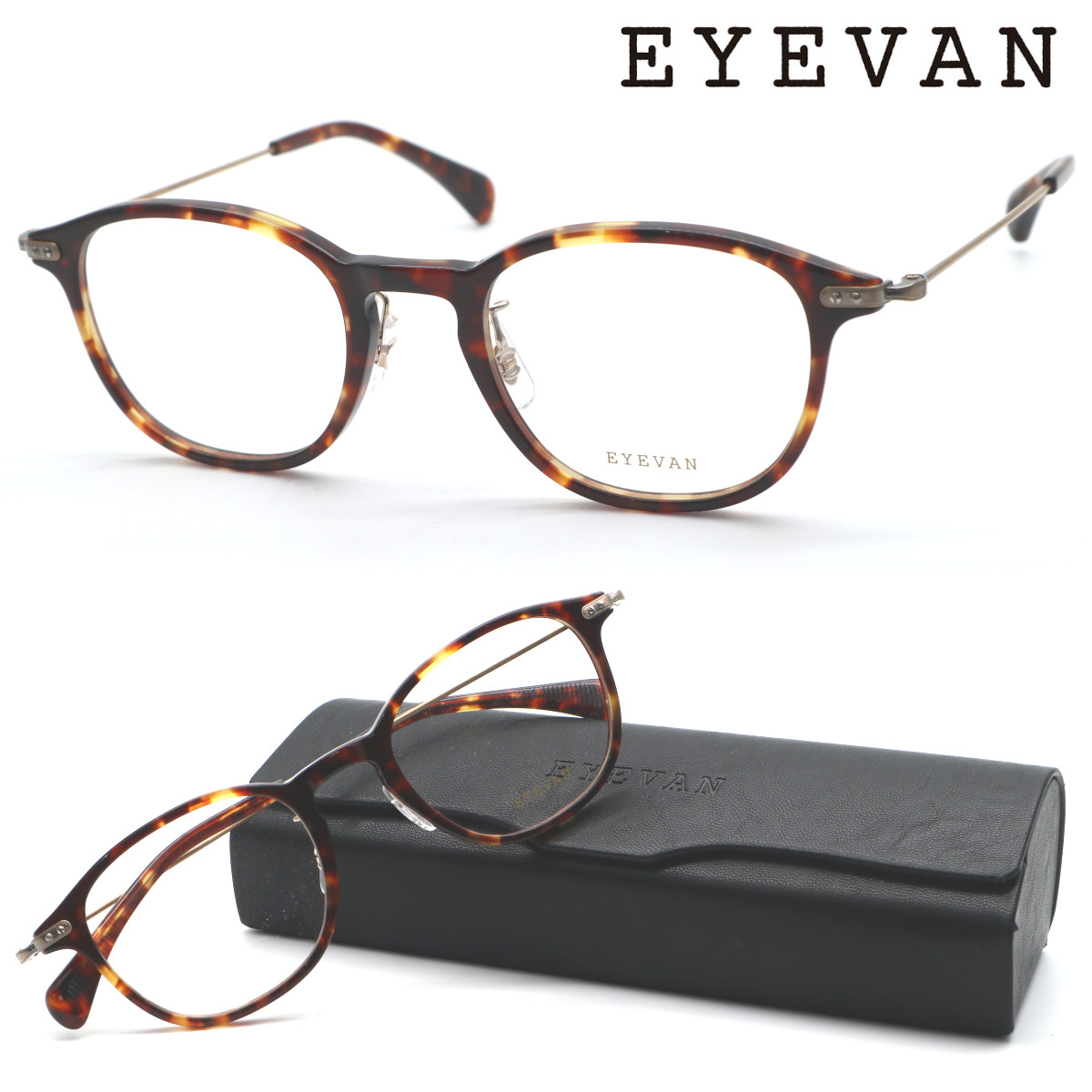 EYEVAN アイヴァン ブラック ゴールド メガネ カジュアル 眼鏡 