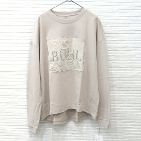 【CLOCHE 】クロッシェ/レースロゴプルオーバー/552-85682/ カラー：グレージュ size:02 カジュアル 上質 レディース 春夏秋物 トップス カットソー【正規品】【送料無料】おしゃれ レディース ブランド 高級 人気