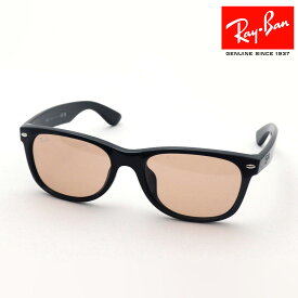 NewModel 正規レイバン日本最大級の品揃え レイバン サングラス ニューウェイファーラー Ray-Ban RB2132F 6014B RayBan washed ライトカラー Made In Italy ウェリントン ブラック系