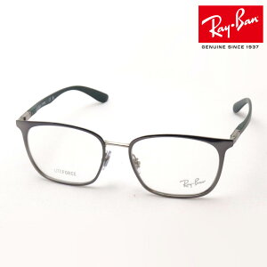 レイバン メガネ フレーム 正規品 Ray-Ban RX6486 3125 伊達メガネ 度付き ブルーライト カット 眼鏡 黒縁 RayBan スクエア シルバー系 グレー系