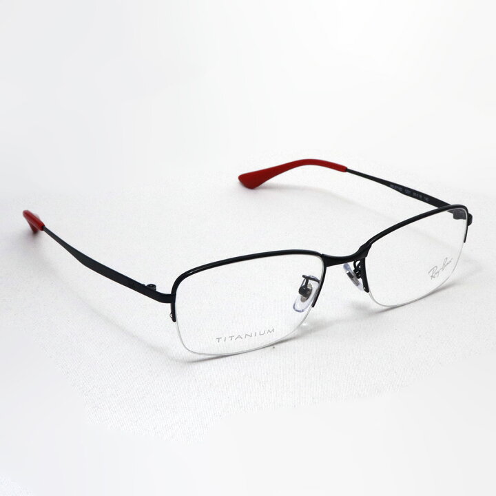 NewModel 正規レイバン日本最大級の品揃え レイバン メガネ フレーム Ray-Ban RX6487 2991 伊達メガネ 度付き ブルーライト カット 眼鏡 メタル RayBan ハーフリム ブラック系 ゴールド系