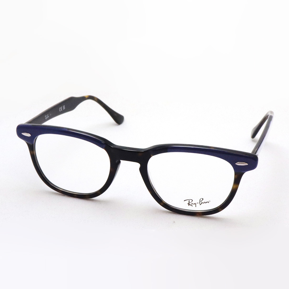 2年保証』 NewModel 正規レイバン日本最大級の品揃え レイバン メガネ フレーム HAWKEYE ホークアイ Ray-Ban RX5398F  8283 50 伊達メガネ 度付き ブルーライト カット 眼鏡 RayBan ウェリントン ブルー系 トータス系 