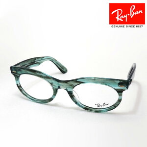 レイバン メガネ フレーム 正規品 WAYFARER OVAL Ray-Ban RX2242VF 8362 53 伊達メガネ 度付き ブルーライト カット 眼鏡 メタル 丸メガネ RayBan オーバル グリーン系