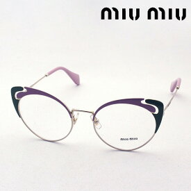 おすすめ価格 【ミュウミュウ メガネ 正規販売店】 miumiu MU50RV M1R1O1 伊達メガネ 度付き ブルーライト カット 眼鏡 miumiu Made In Italy フォックス ケースなし