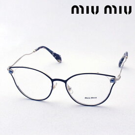 【ミュウミュウ メガネ 正規販売店】 miumiu MU53QV 1AB1O1 伊達メガネ 度付き ブルーライト カット 眼鏡 miumiu Made In Italy フォックス