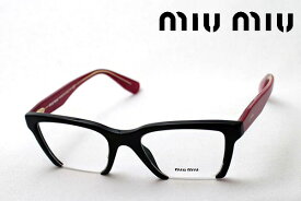 おすすめ価格 【ミュウミュウ メガネ 正規販売店】 miumiu MU04NV 1AB1O1 伊達メガネ 度付き ブルーライト カット 眼鏡 miumiu スクエア ケースなし