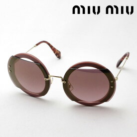 【ミュウミュウ サングラス 正規販売店】 miumiu MU06SS VIZAD4 ミラー レディース 丸 Made In Italy ラウンド