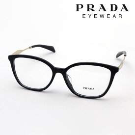 【プラダ メガネ 正規販売店】 Made In Italy PRADA PR02ZVF 1AB1O1 伊達メガネ 度付き ブルーライト カット 眼鏡 フォックス ブラック系